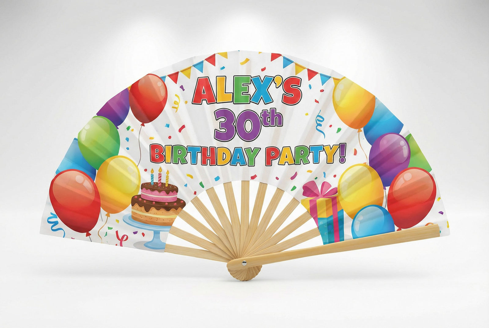 Custom Fans for Birthday Parties — custom bamboo hand fans