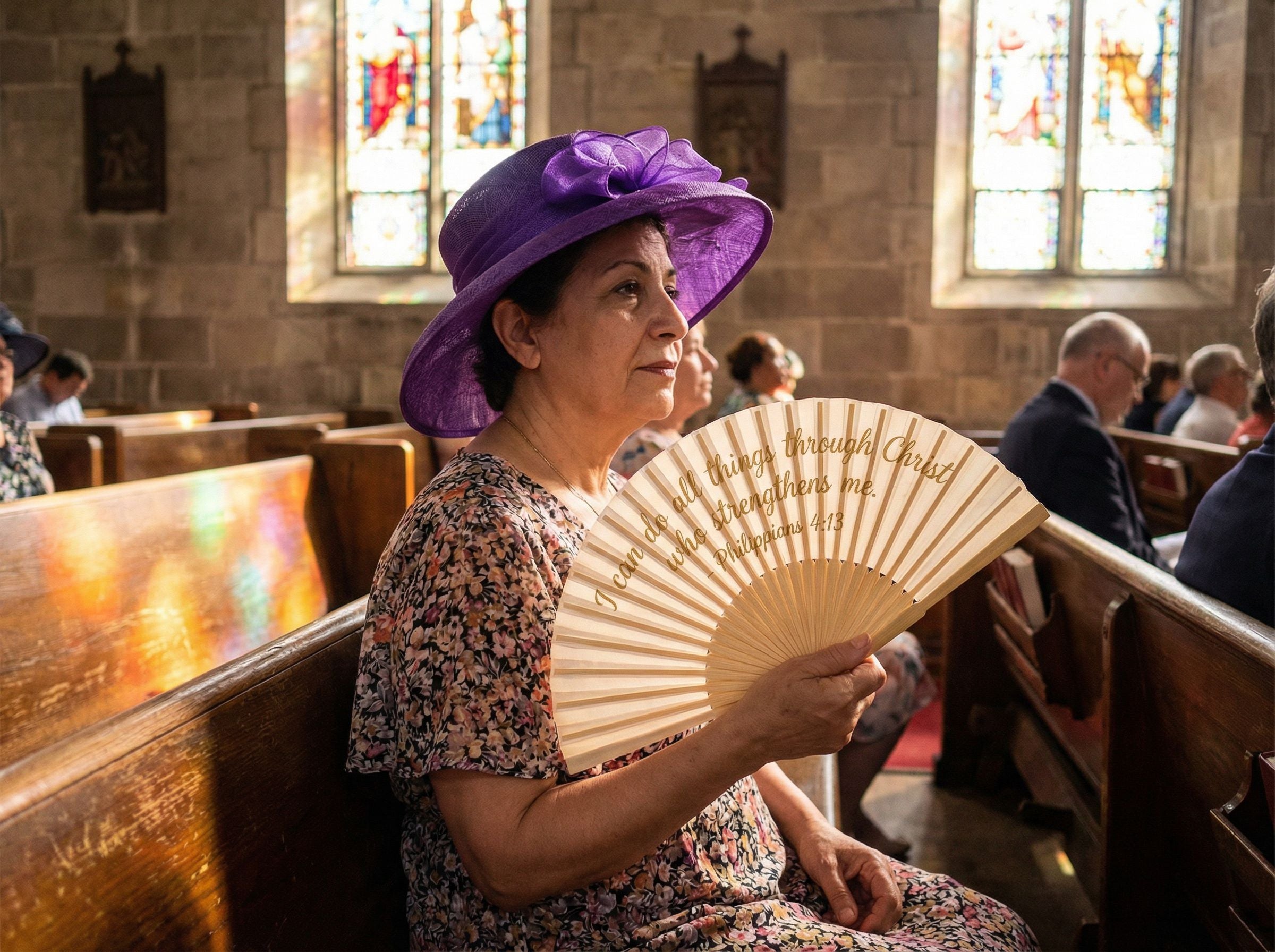 Custom church fans