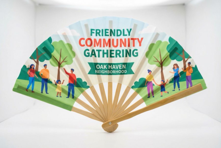 Custom Fans for Community Events — custom bamboo hand fans