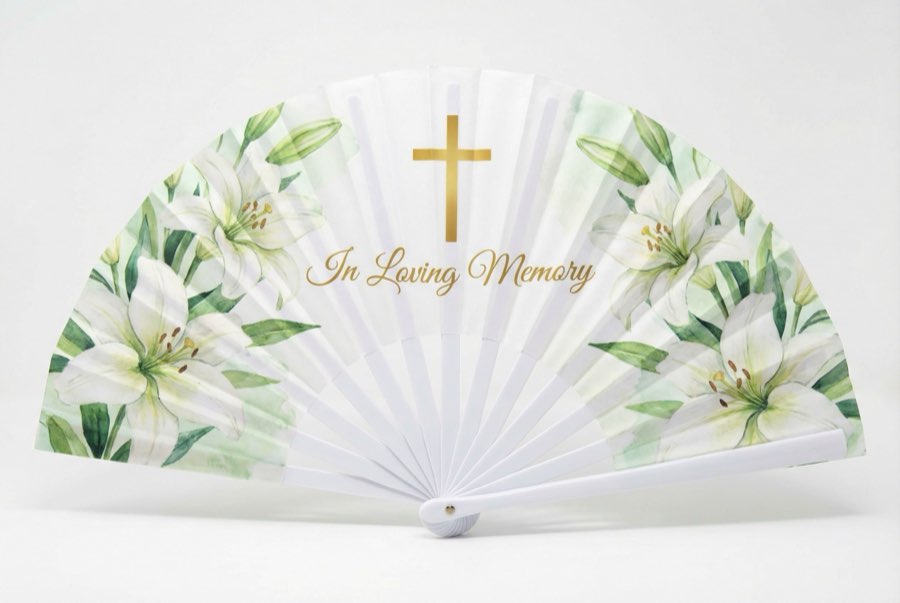 Custom Fans for Memorial Services — custom bamboo hand fans