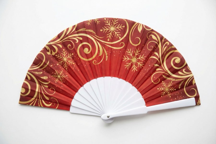 Custom Fans for Holiday Parties — custom bamboo hand fans