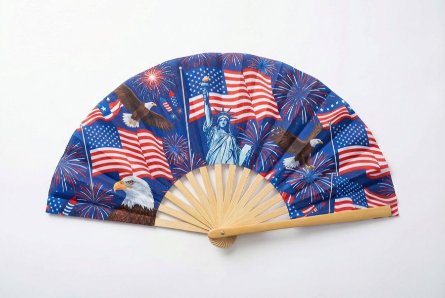 Custom Fans for Parades — custom bamboo hand fans