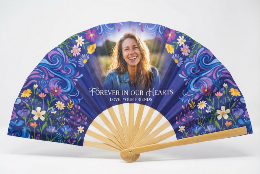 custom fans for Bride — custom bamboo hand fans