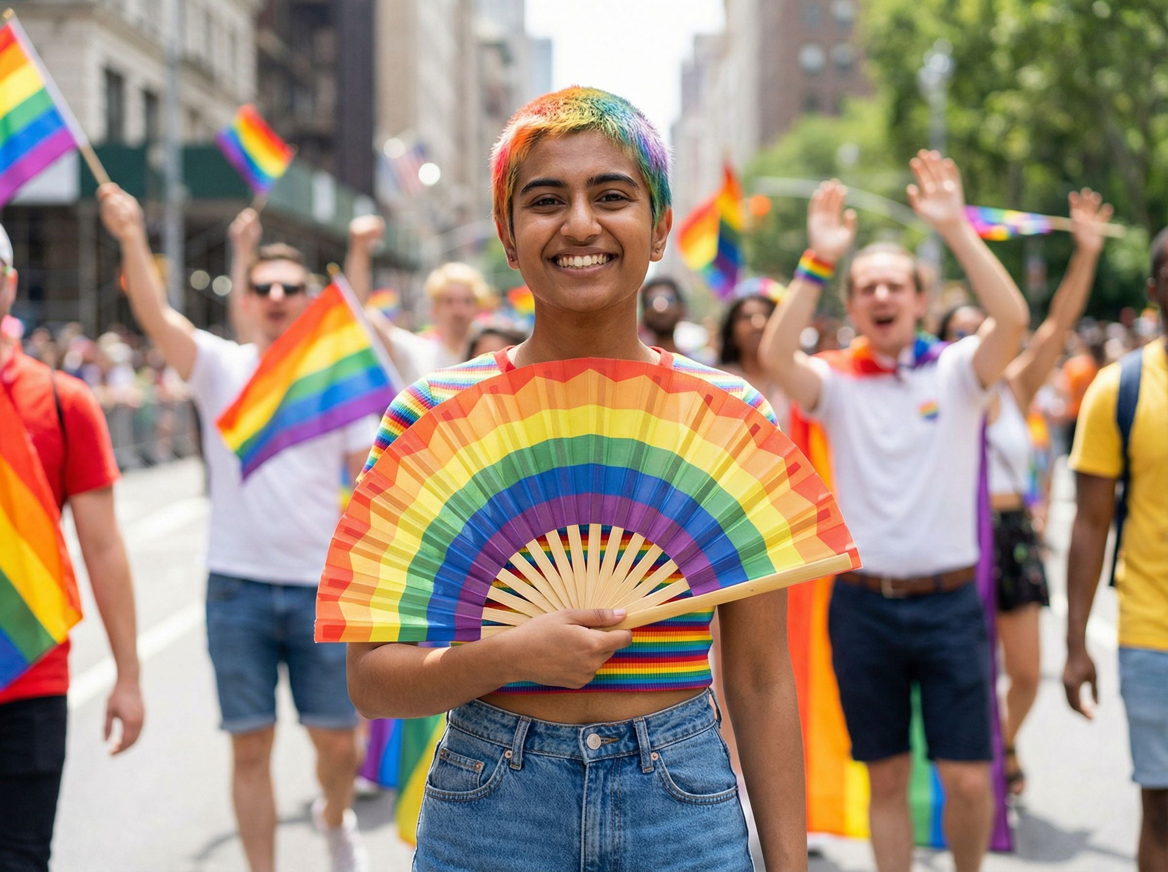Custom pride event fans