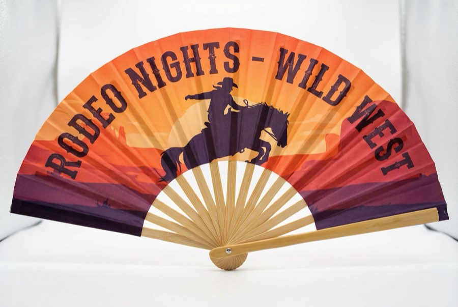 Custom Fans for Rodeo Season — custom bamboo hand fans