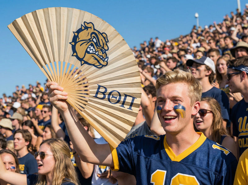Custom bamboo fans in use — Custom Fans for Schools