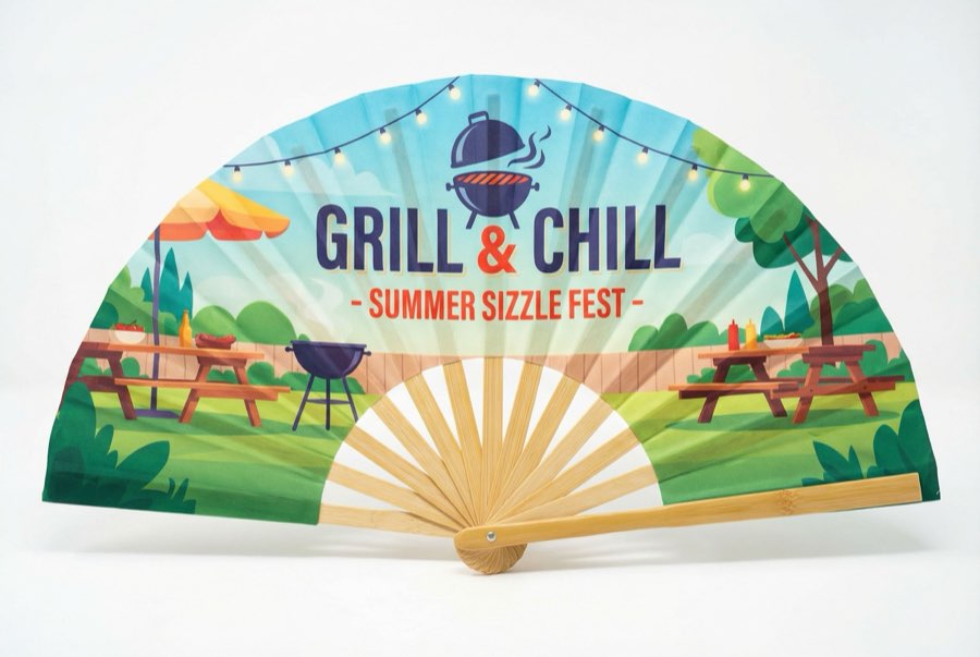 Custom Fans for Summer Camps — custom bamboo hand fans