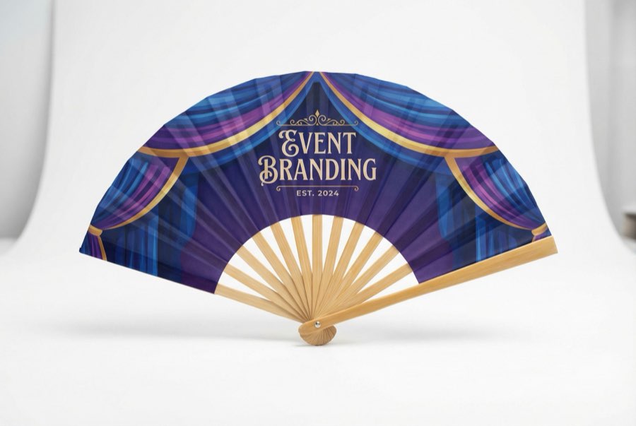 Custom Fans for Tent Events — custom bamboo hand fans